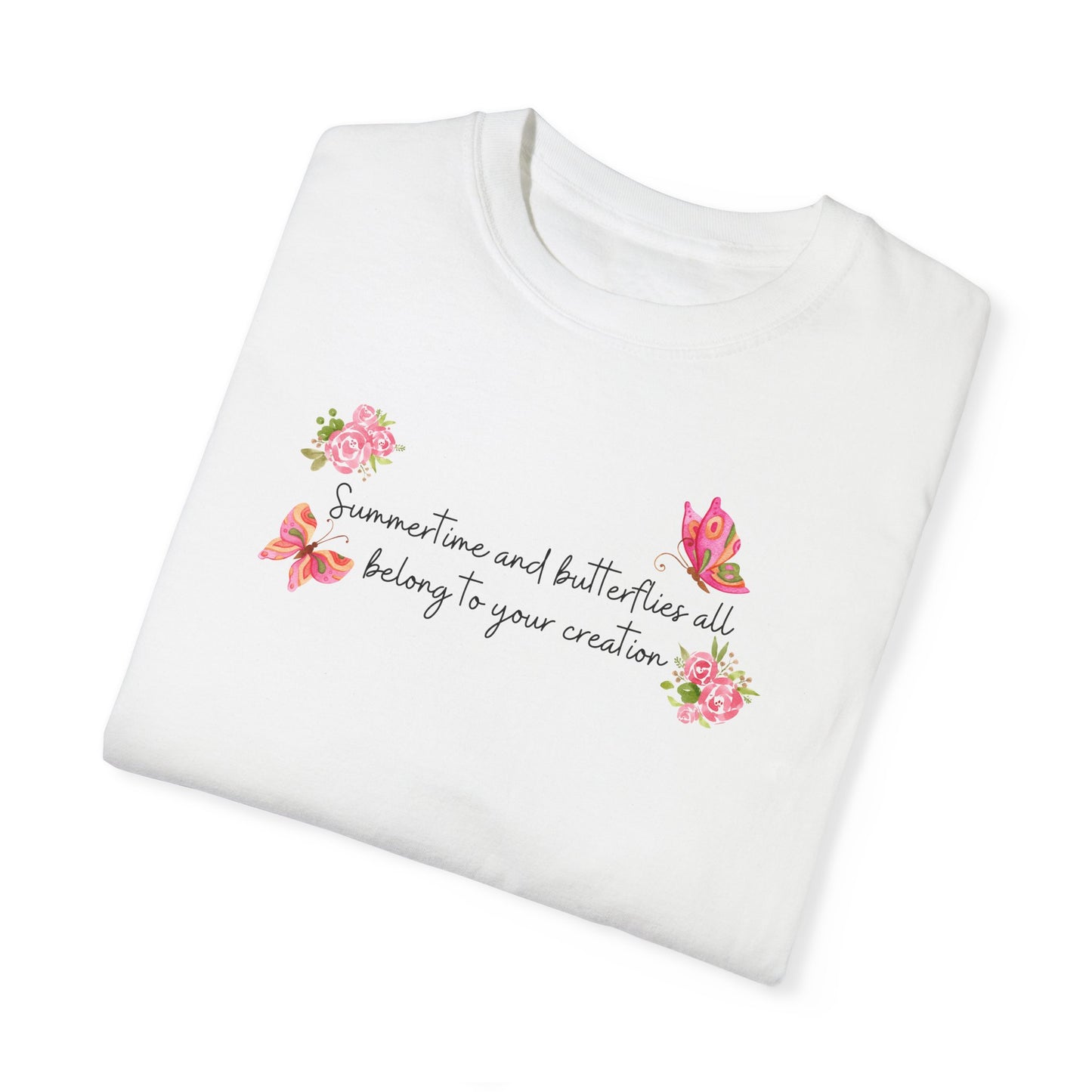 Summertime & Butterflies Comfort Colors Tee