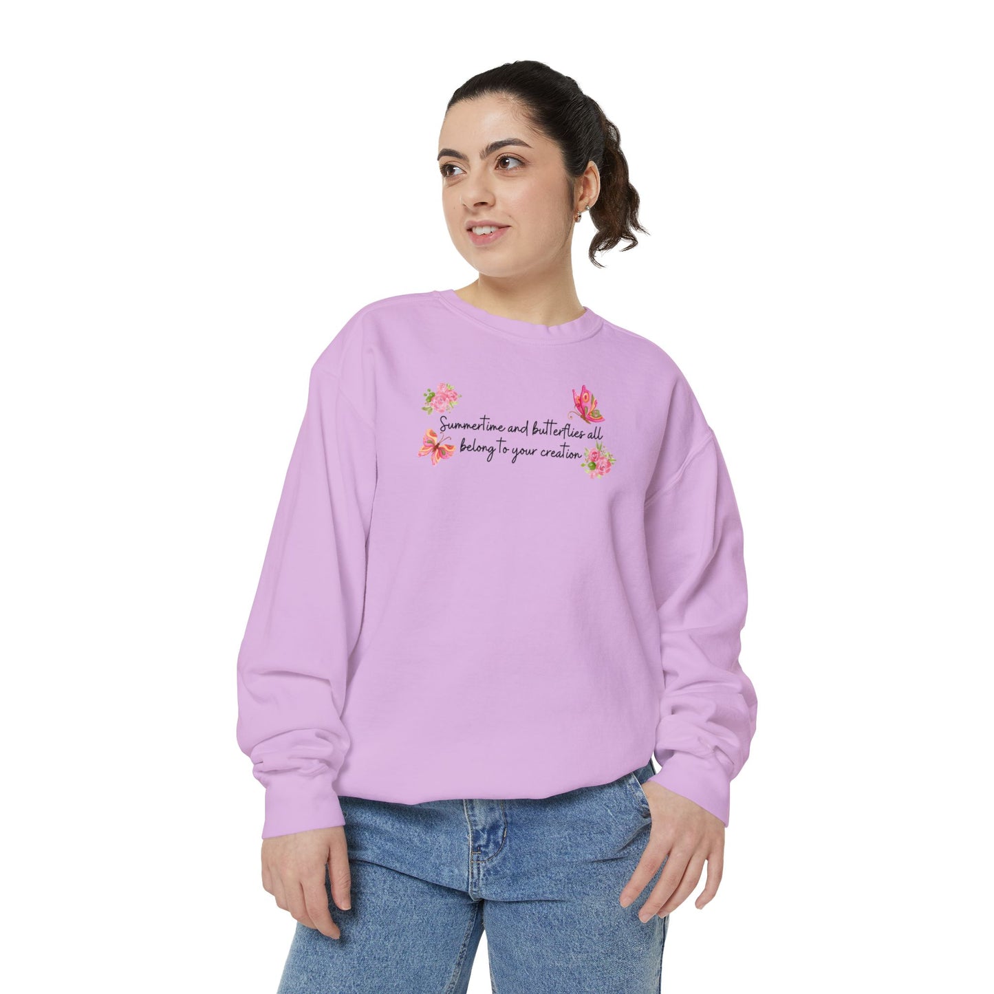 Summertime & Butterflies Comfort Colors Sweatshirt