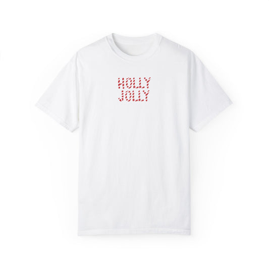 Holly Jolly Candy Cane Comfort Colors Tee