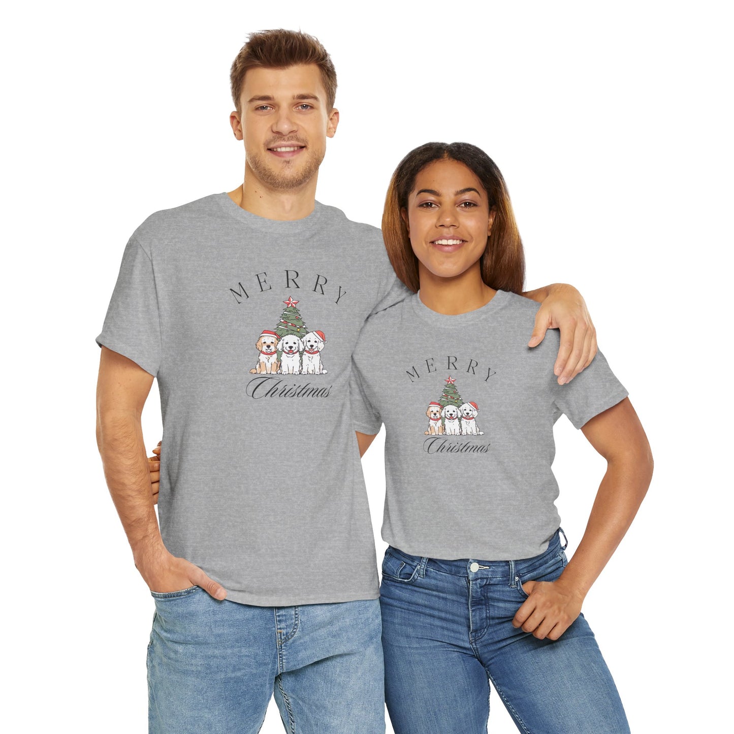 Merry Christmas Puppies Unisex Tee