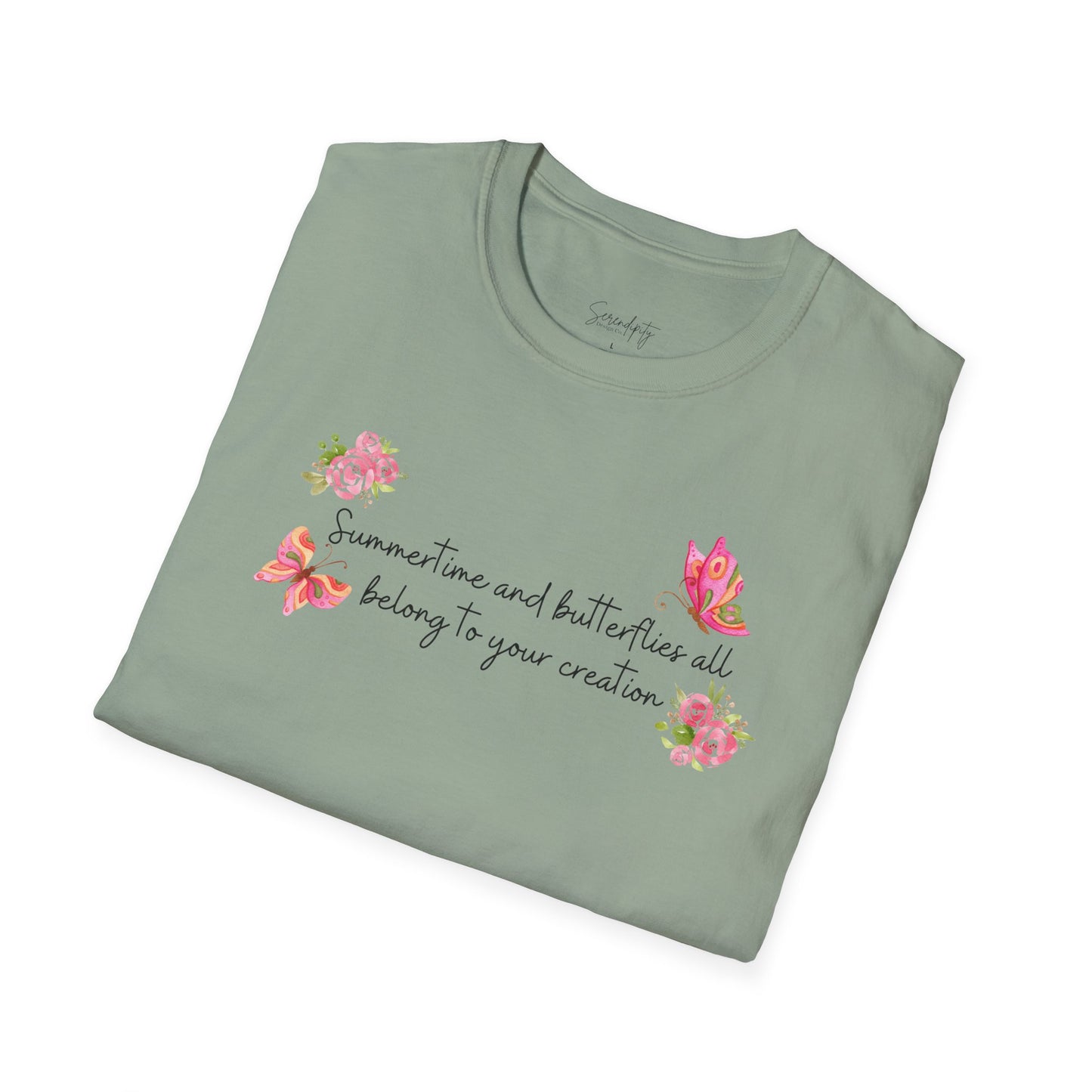 Summertime & Butterflies Soft Style Tee