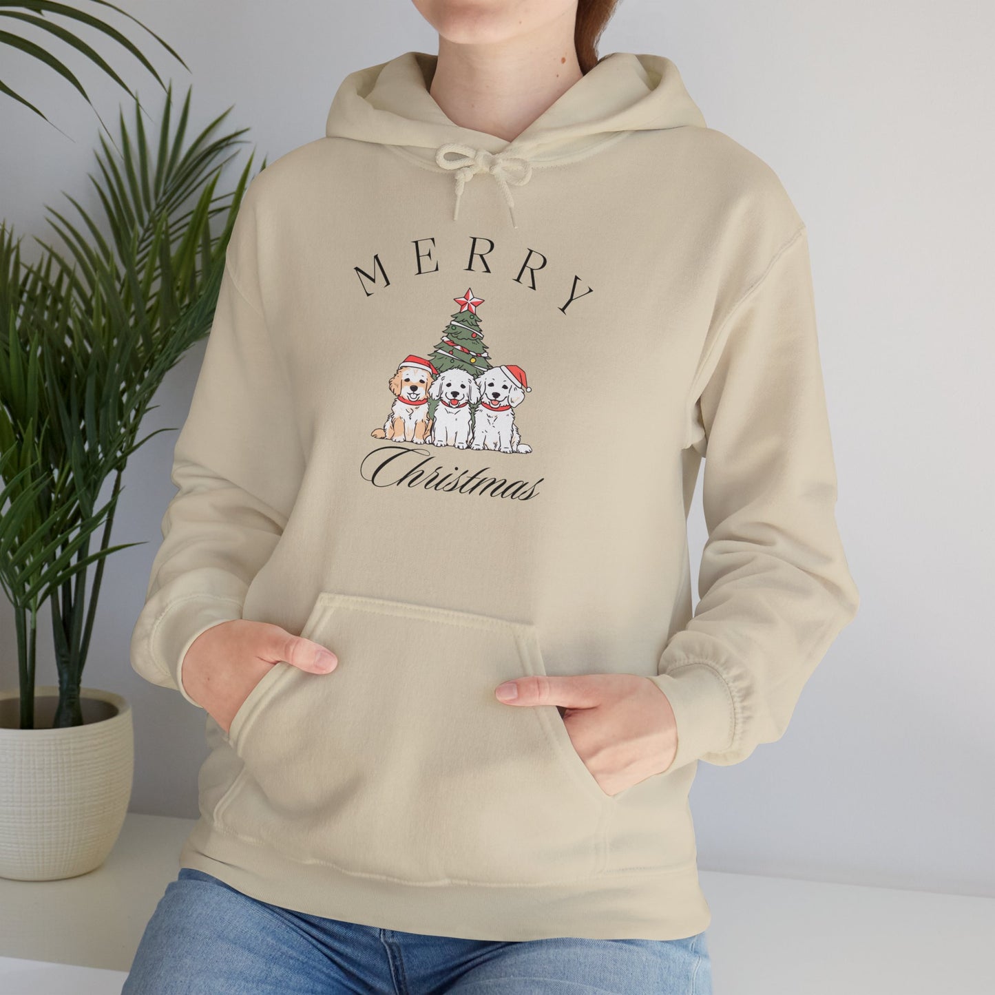 Merry Christmas Puppies Unisex Hoodie