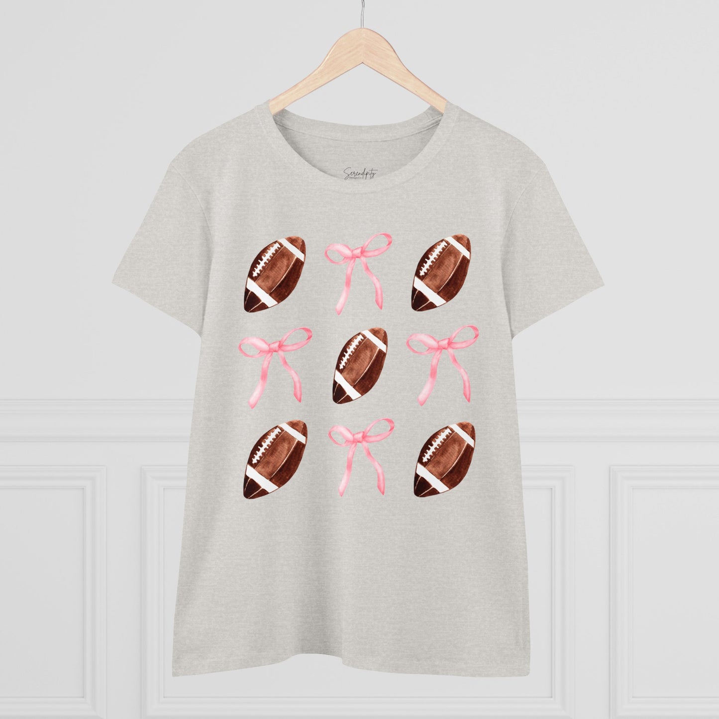 Football Bows Baby Tee