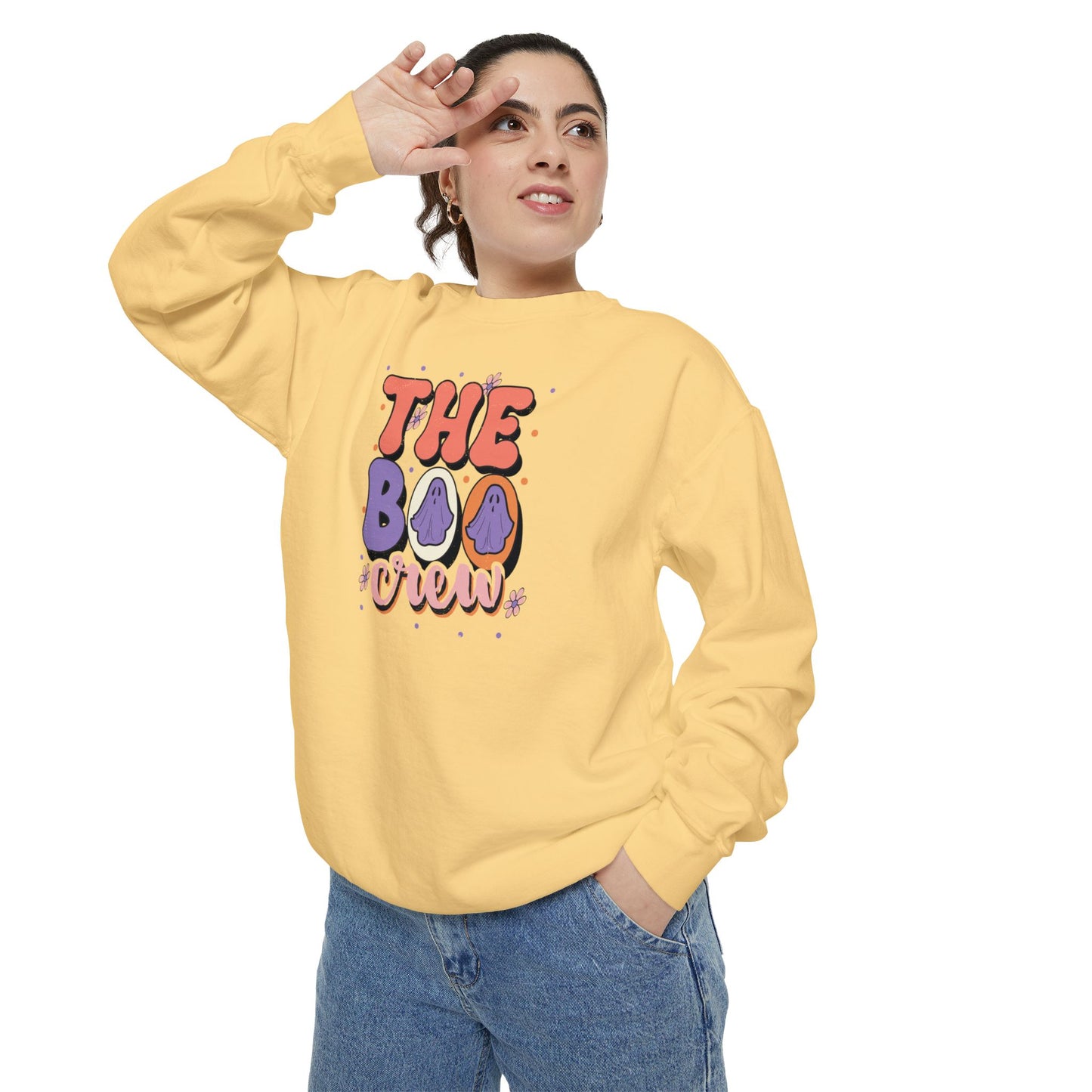 The Boo Crew Girly Comfort Colors Sweatshirt