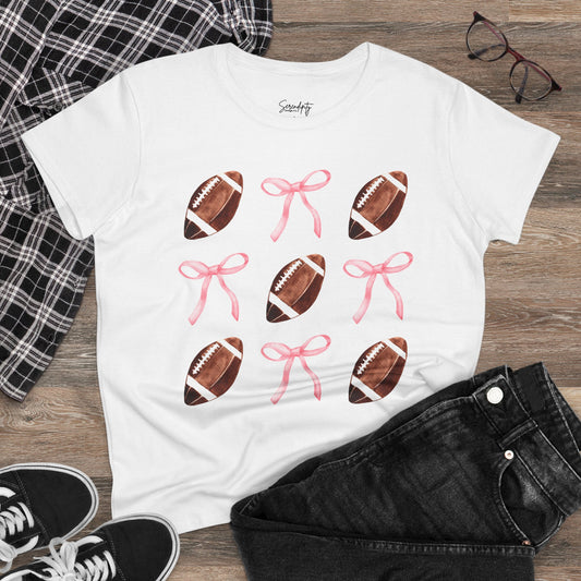 Football Bows Baby Tee