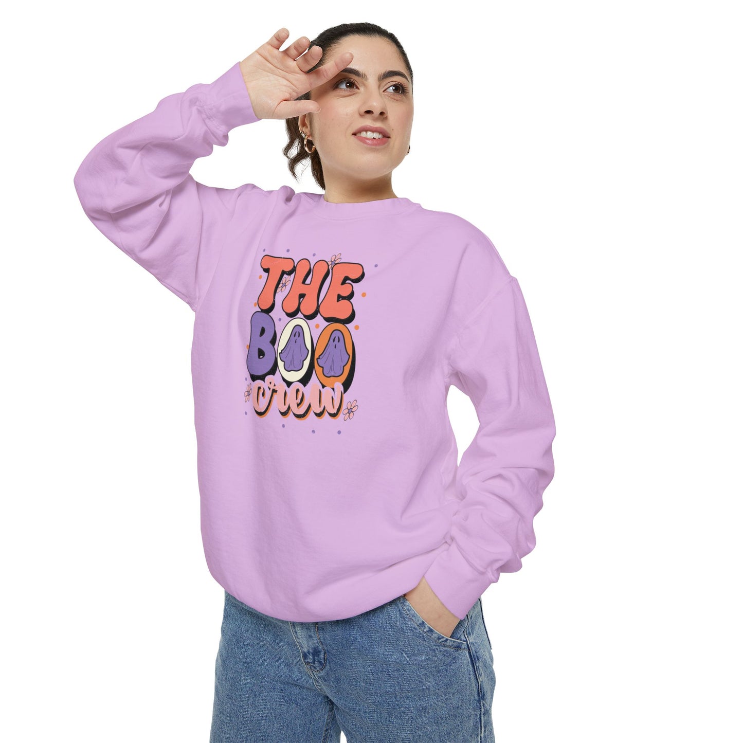 The Boo Crew Girly Comfort Colors Sweatshirt