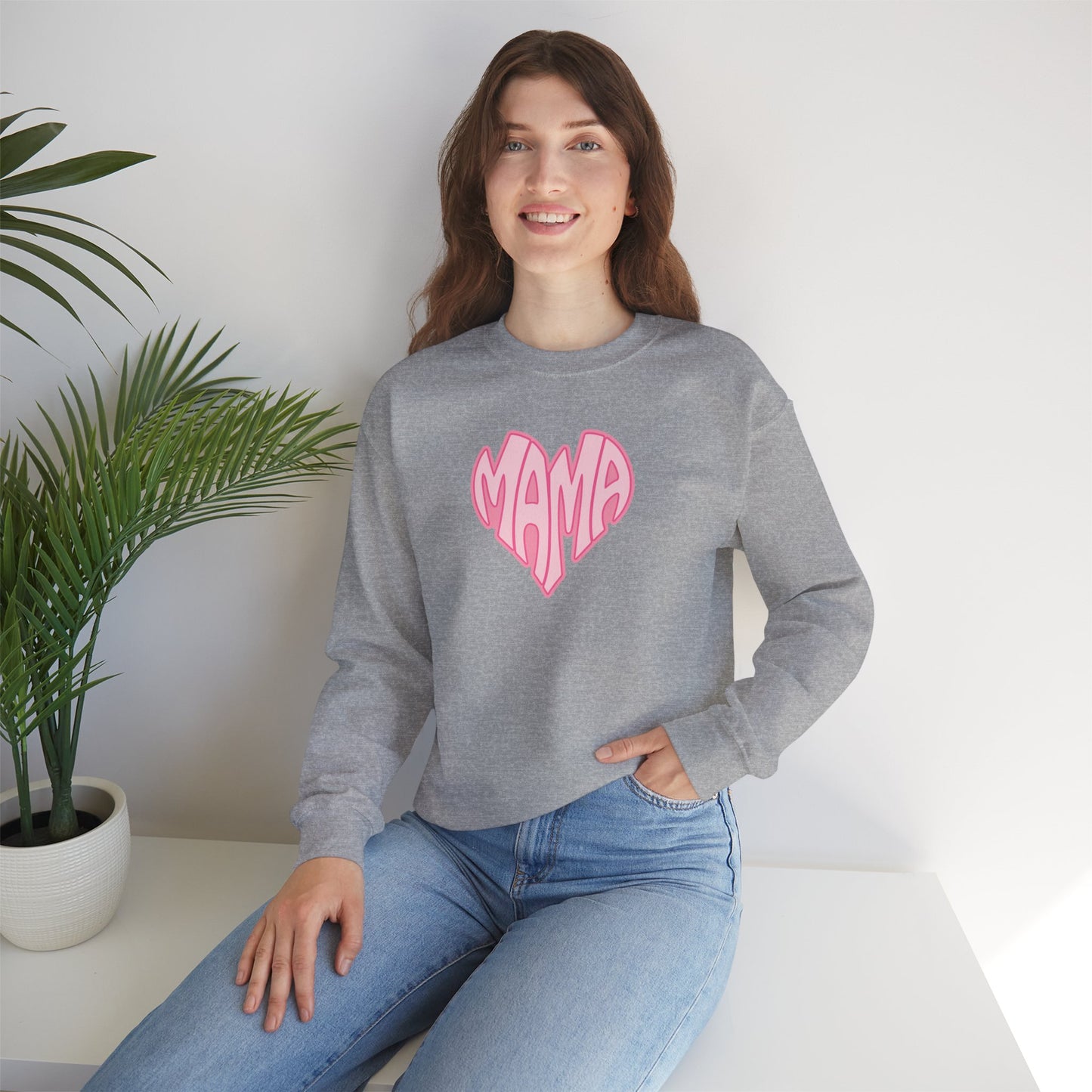 Mama Heart Crewneck Sweatshirt