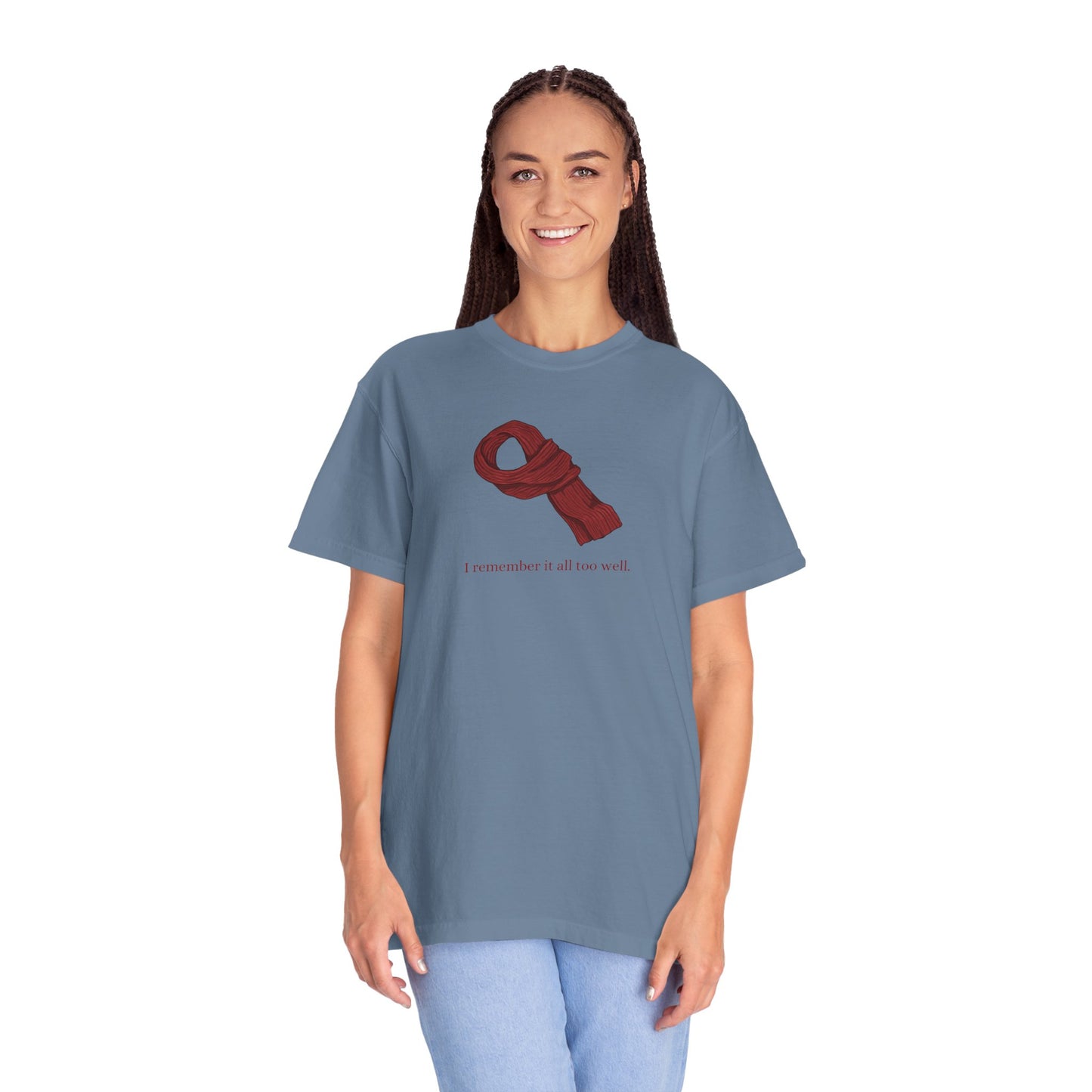 All Too Well Red Scarf Comfort Colors Tee