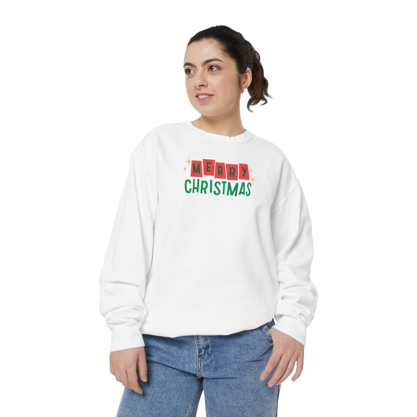 Retro Merry Christmas Comfort Colors Sweatshirt