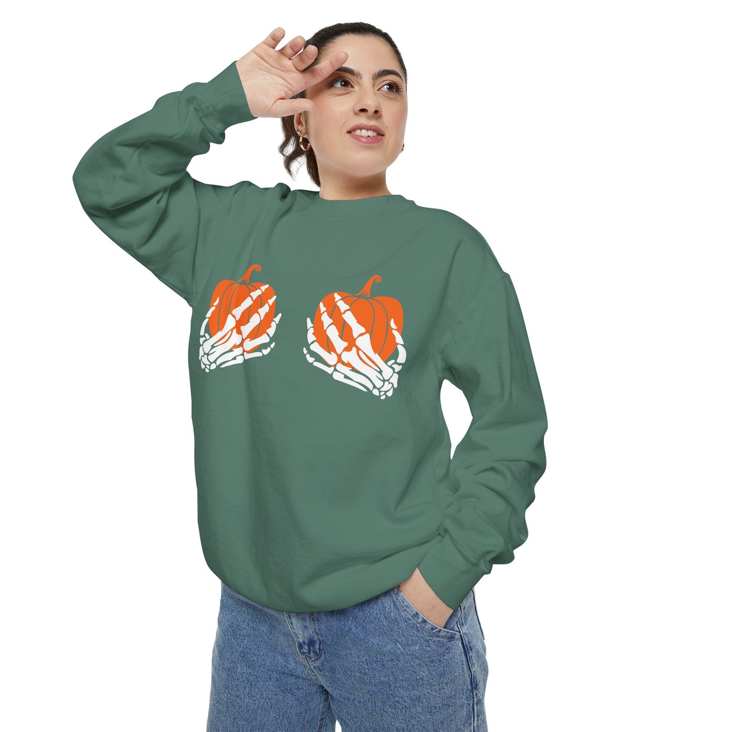 Pumpkin Grab Comfort Colors Sweatshirt