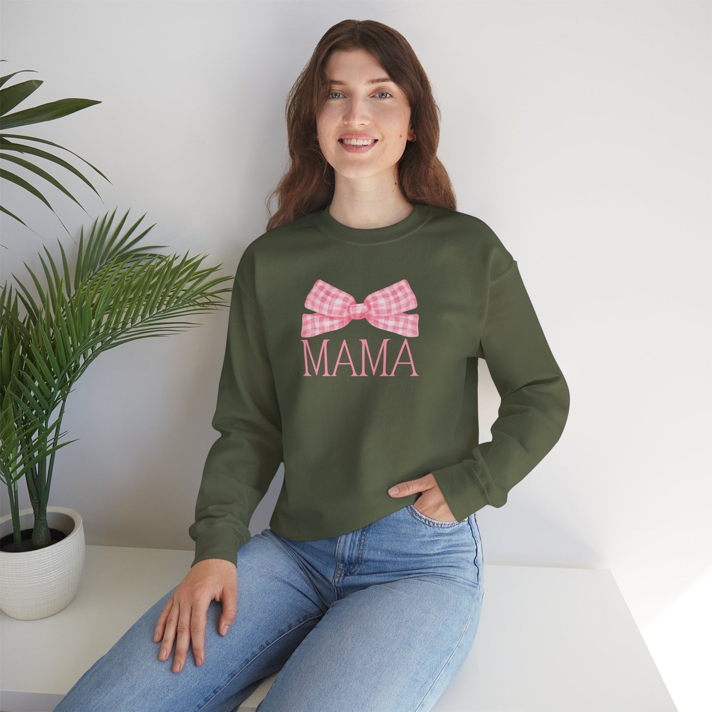 Pink Mama Bow Crewneck Sweatshirt