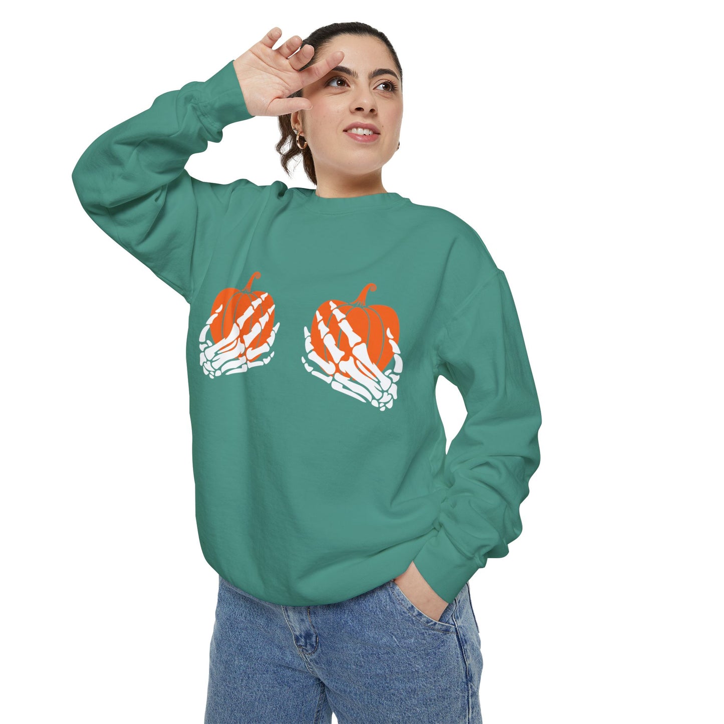 Pumpkin Grab Comfort Colors Sweatshirt