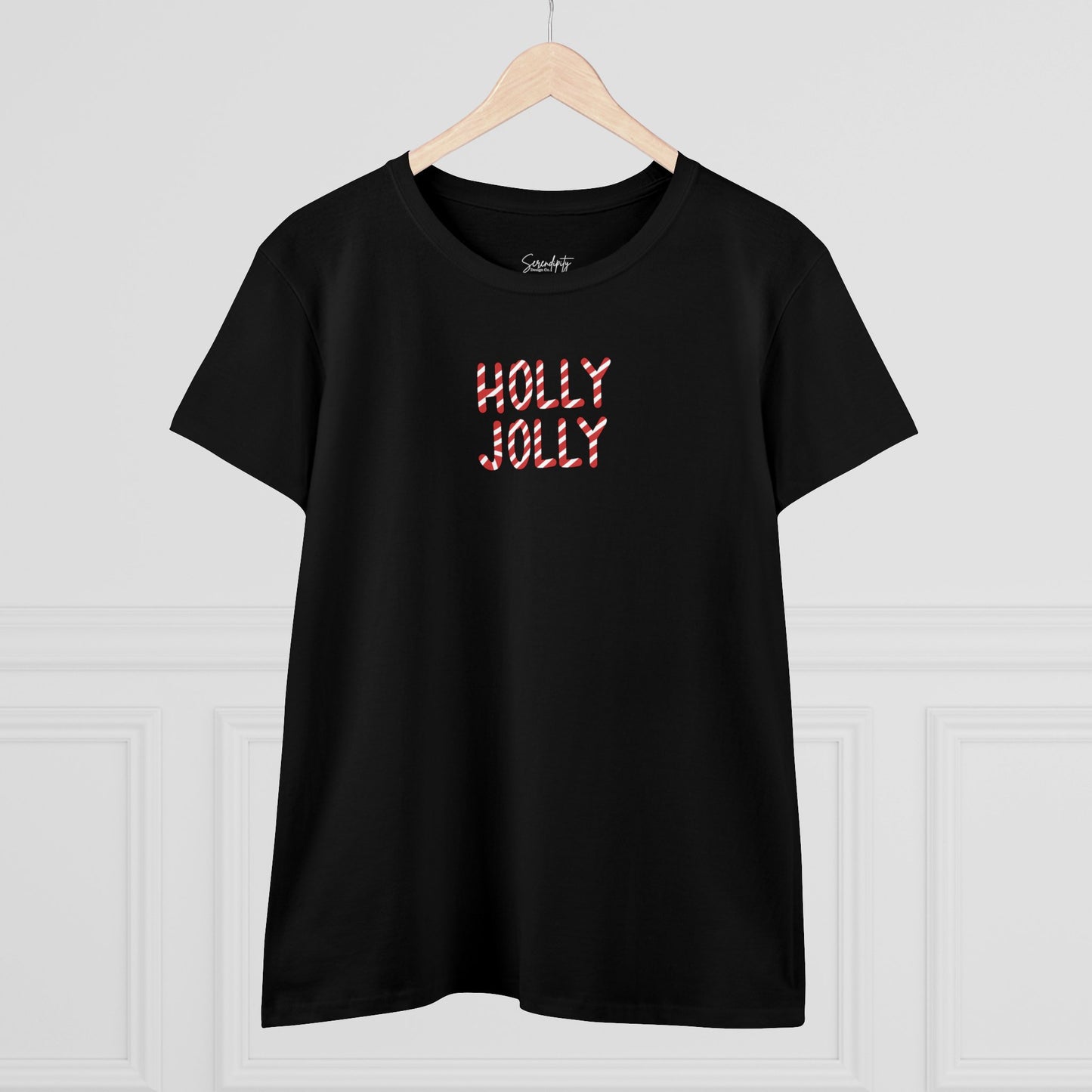 Holly Jolly Candy Cane Baby Tee