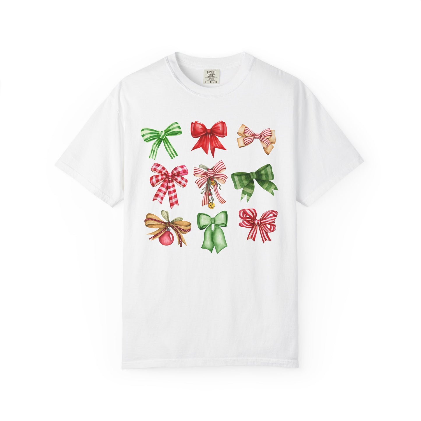 Christmas Bows Comfort Colors Tee