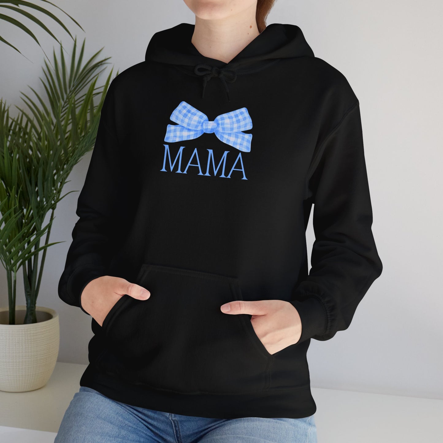 Mama Bow Blue Unisex Hoodie