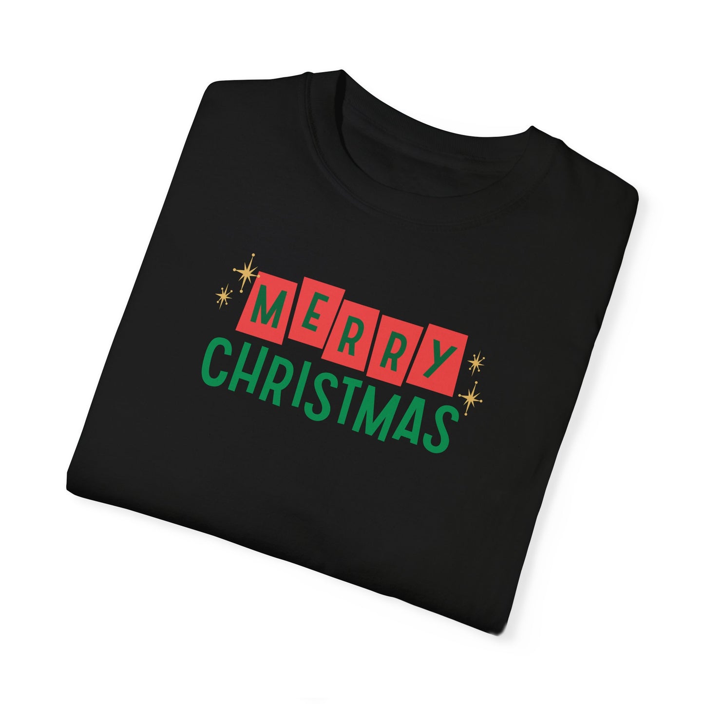 Retro Merry Christmas Comfort Colors Tee