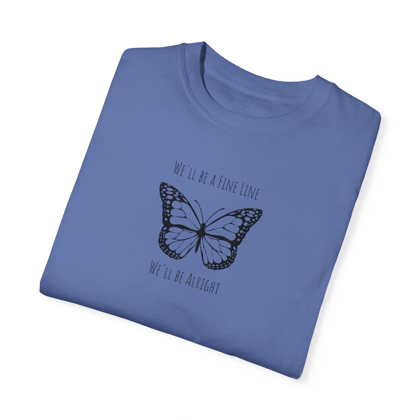 Fine Line Butterfly Comfort Colors Tee