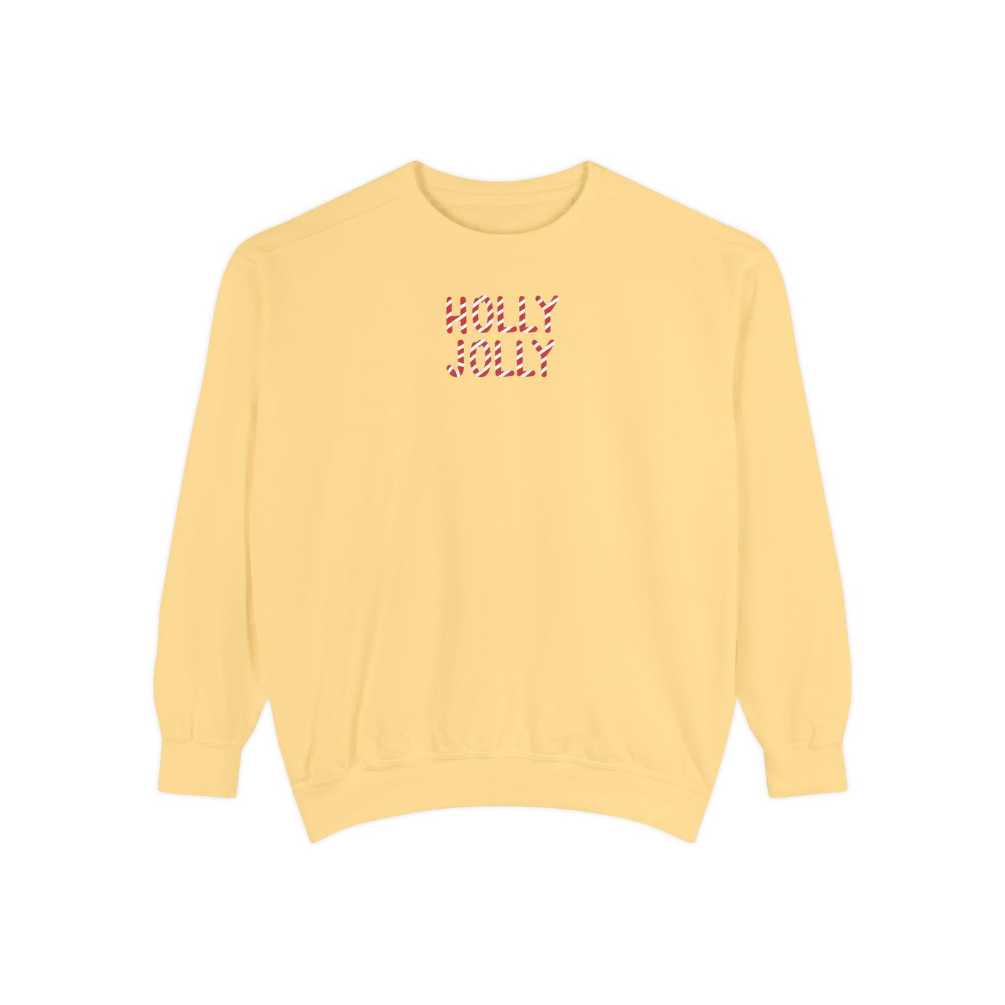 Holly Jolly Candy Cane Comfort Colors Sweatshirt