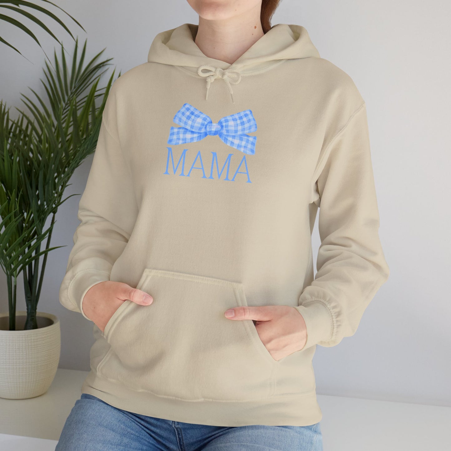 Mama Bow Blue Unisex Hoodie