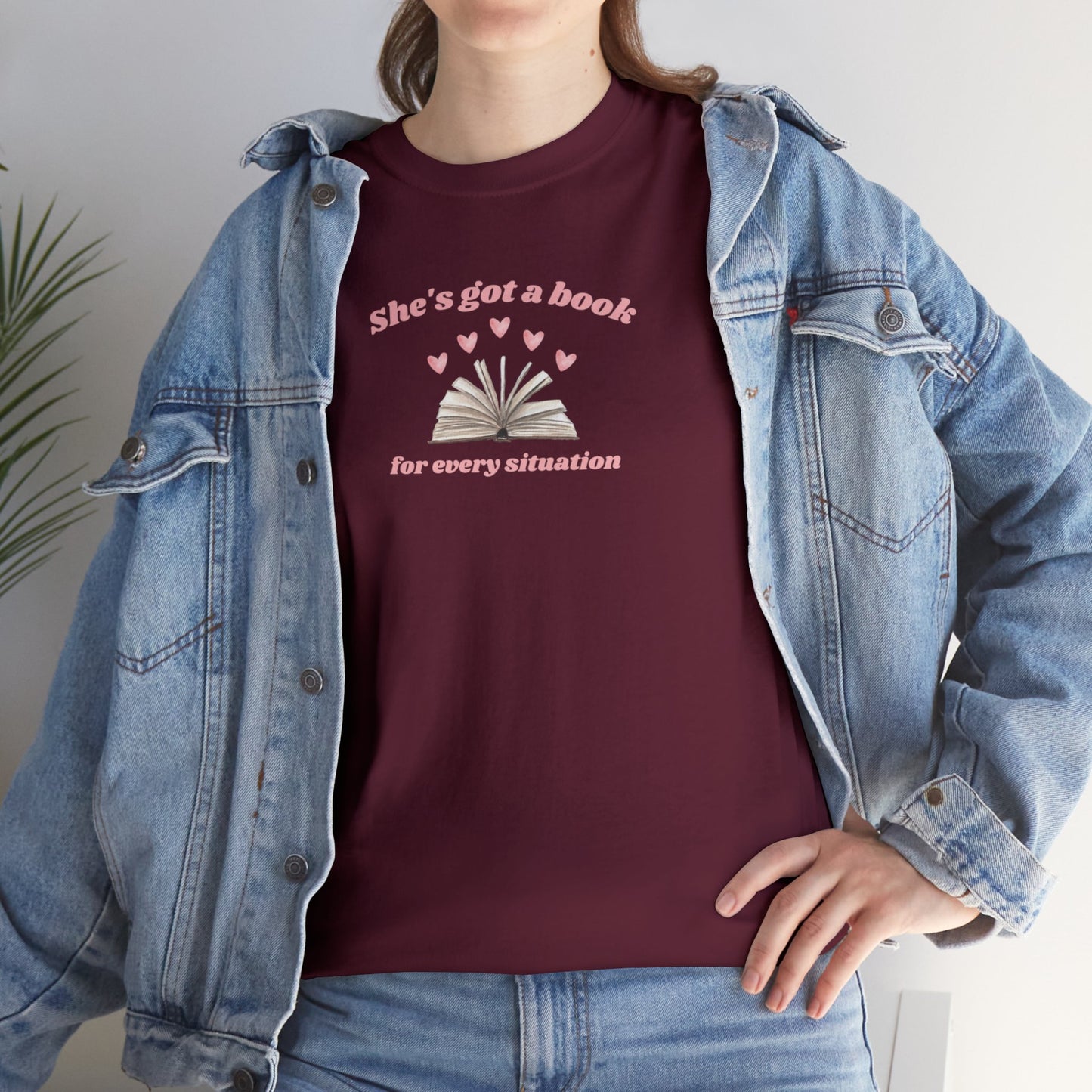 She's Got a Book for Every Situation Unisex Tee