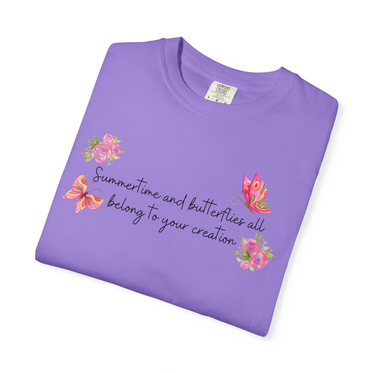 Summertime & Butterflies Comfort Colors Tee