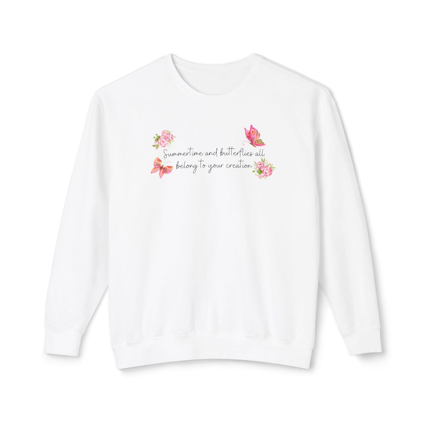 Summertime & Butterflies Comfort Colors Sweatshirt