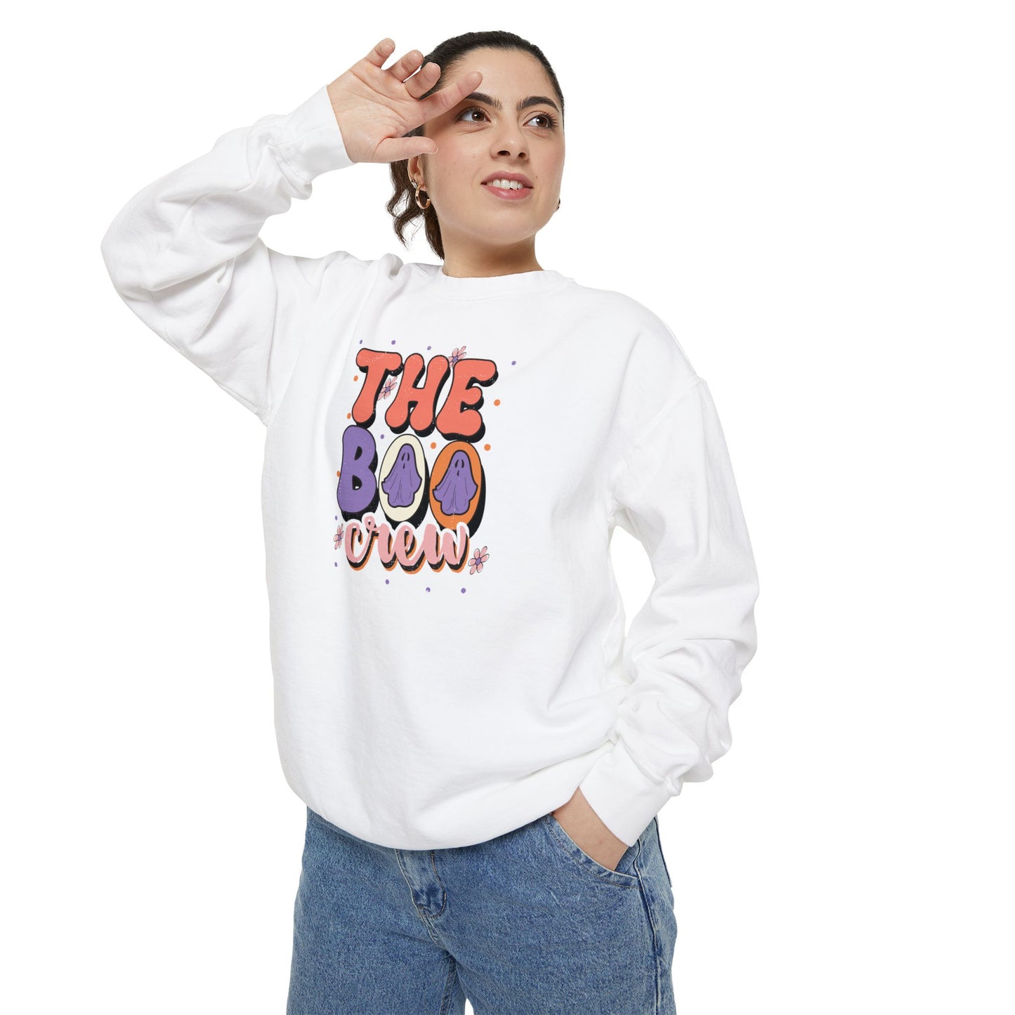 The Boo Crew Girly Comfort Colors Sweatshirt