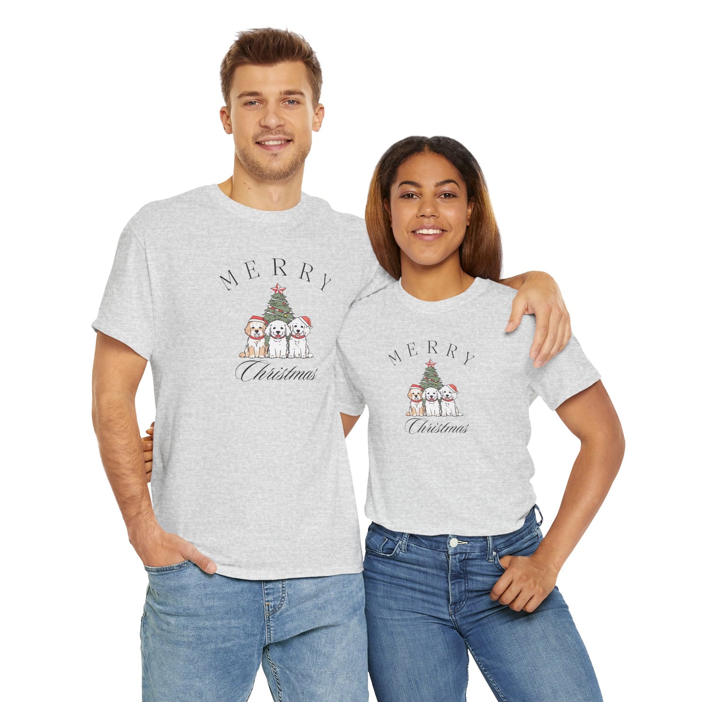 Merry Christmas Puppies Unisex Tee