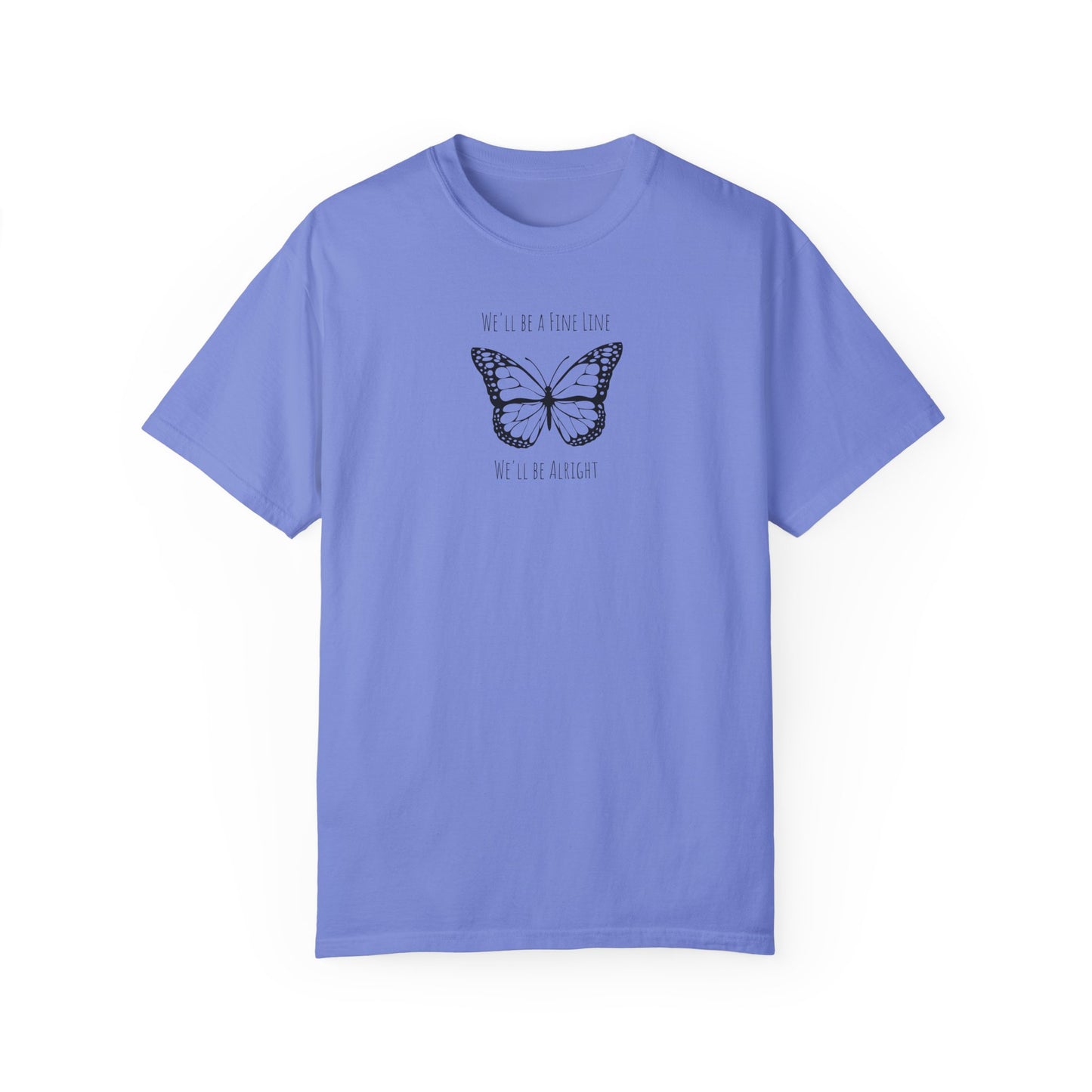 Fine Line Butterfly Comfort Colors Tee