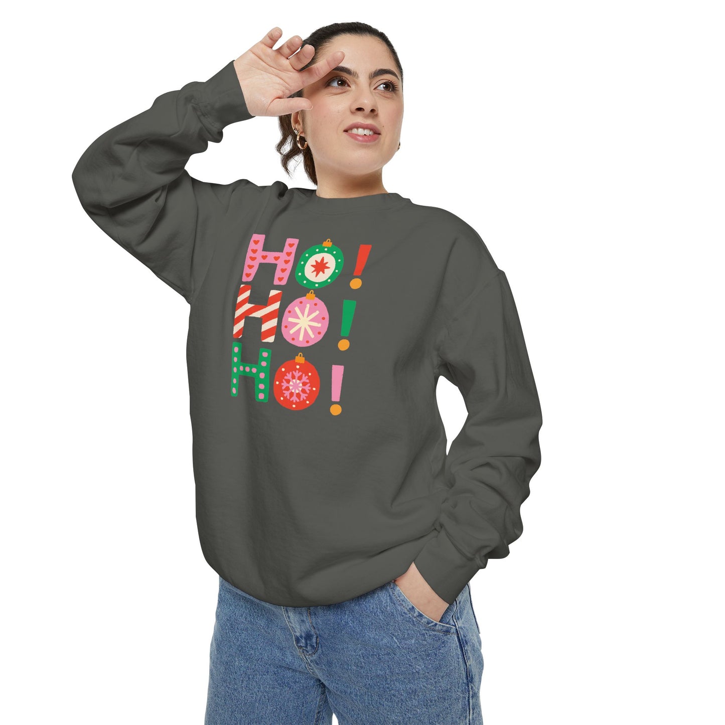 Ho Ho Ho Ornaments Comfort Colors Sweatshirt