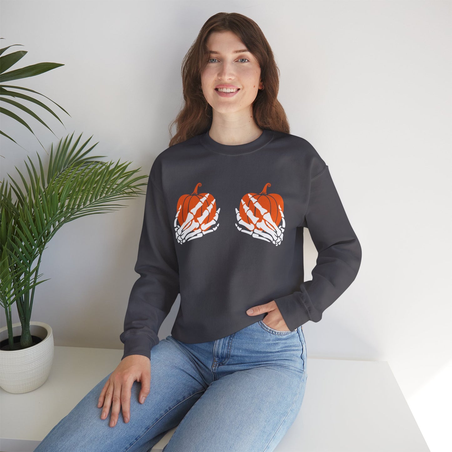 Pumpkin Grab Unisex Crewneck