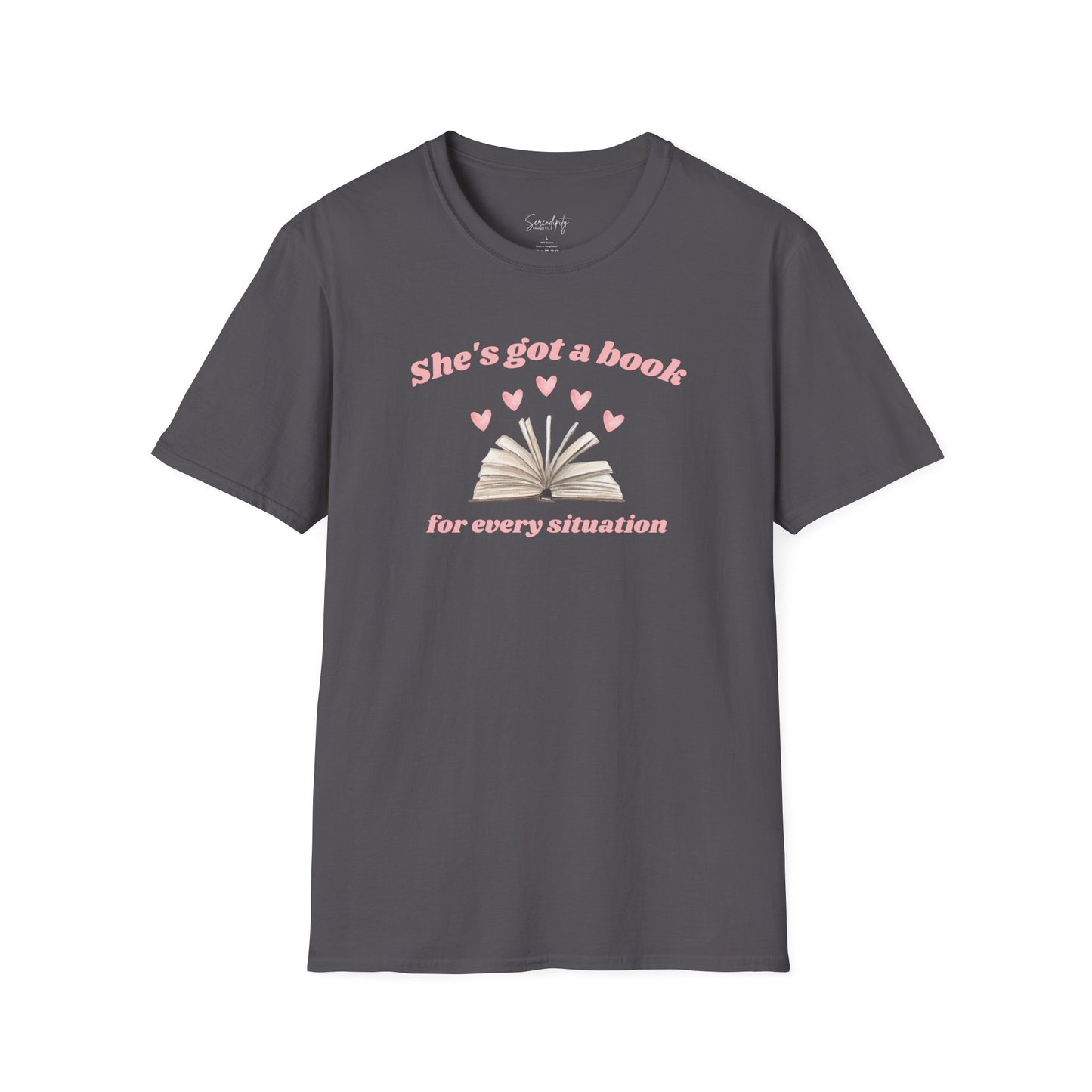 She's Got a Book For Every Situation Soft Style Tee