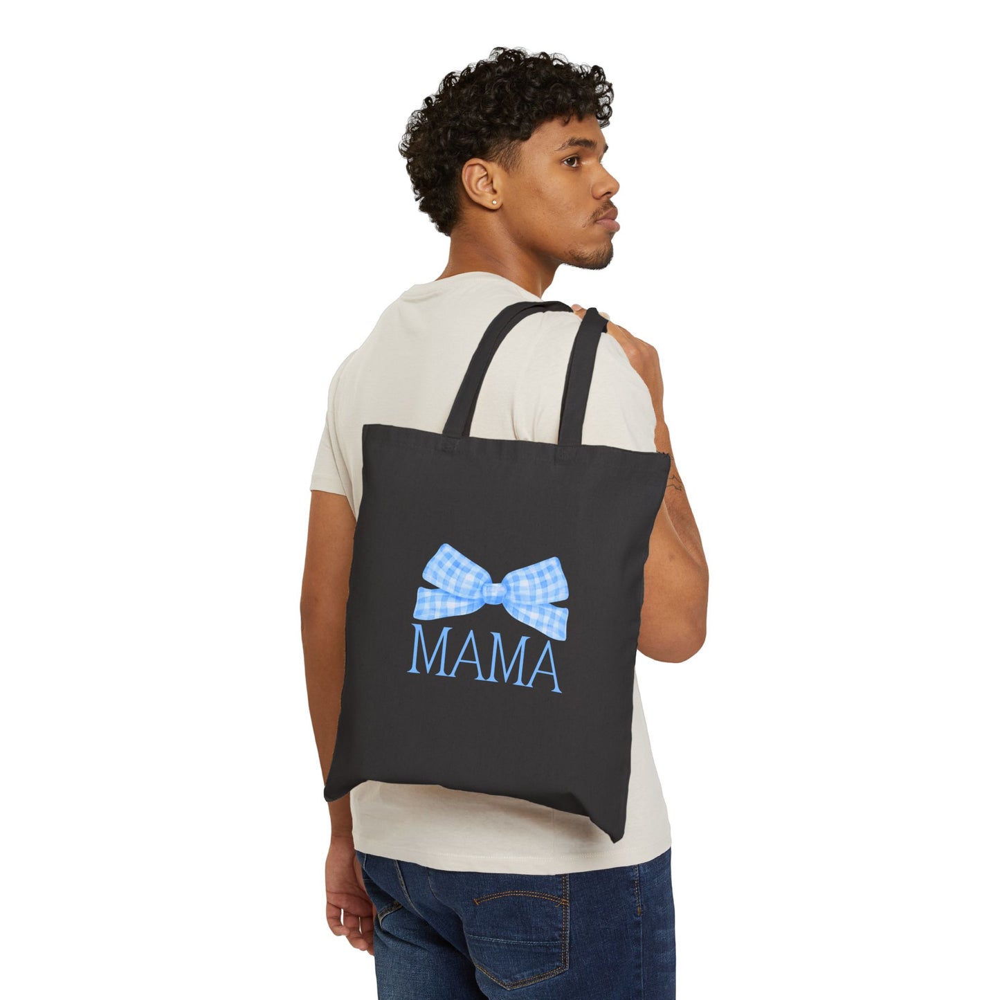 Mama Bow Blue Tote Bag