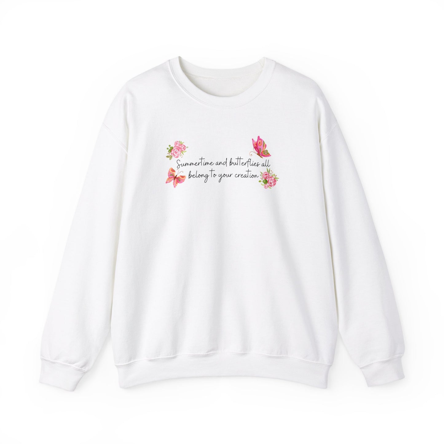 Summertime & Butterflies Unisex Crewneck