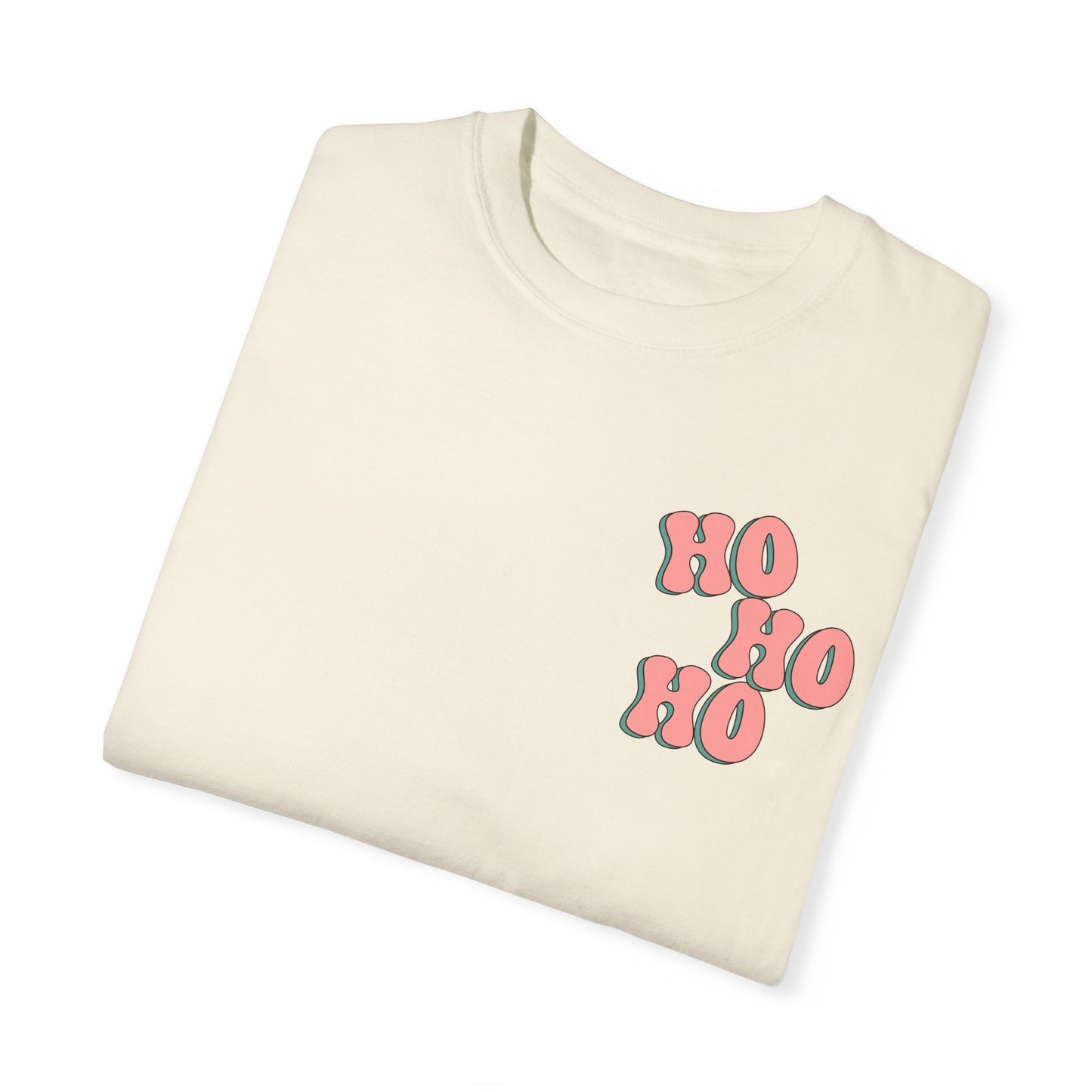 Ho Ho Ho Merry Christmas Wreath Comfort Colors Tee