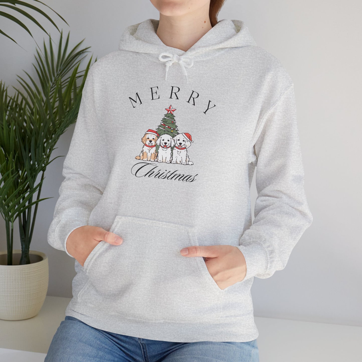 Merry Christmas Puppies Unisex Hoodie