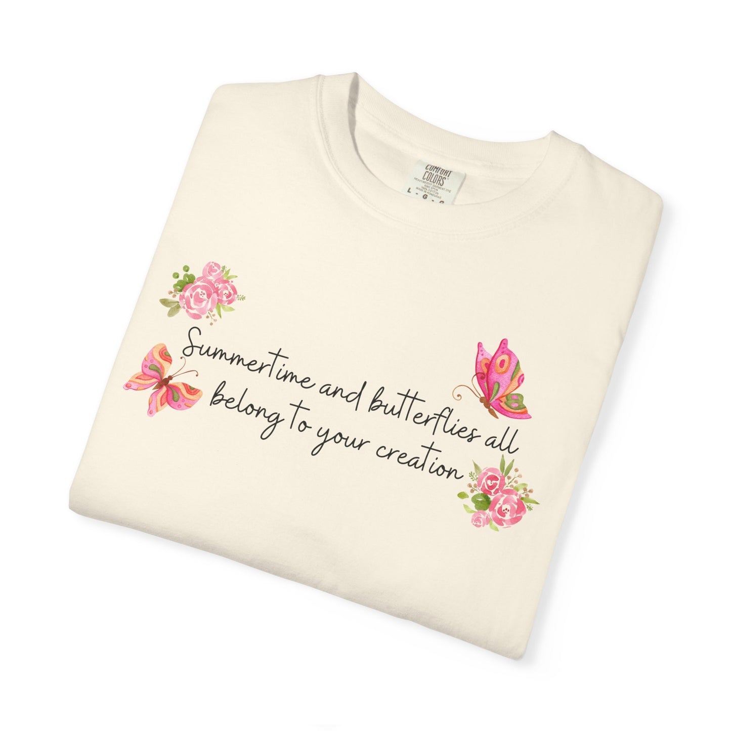 Summertime & Butterflies Comfort Colors Tee