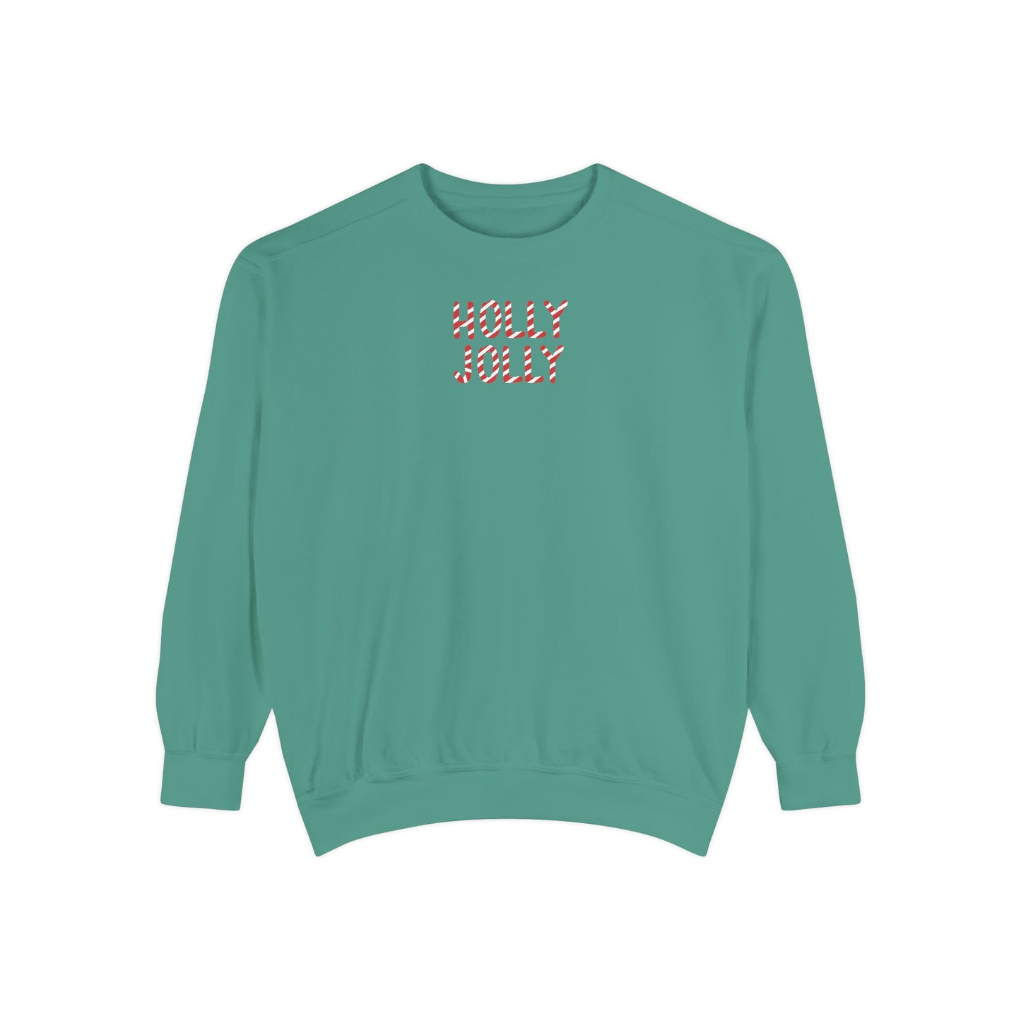 Holly Jolly Candy Cane Comfort Colors Sweatshirt