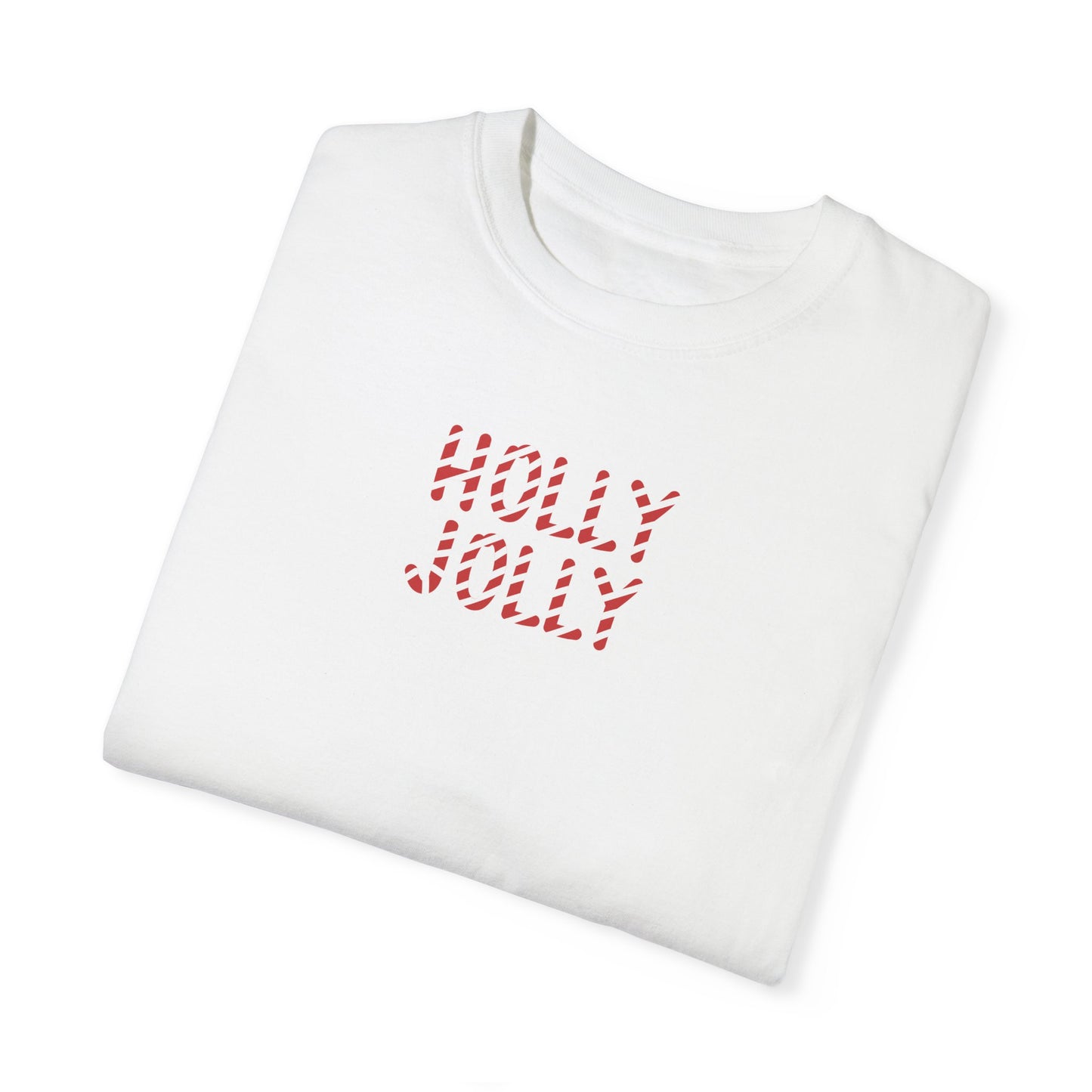 Holly Jolly Candy Cane Comfort Colors Tee