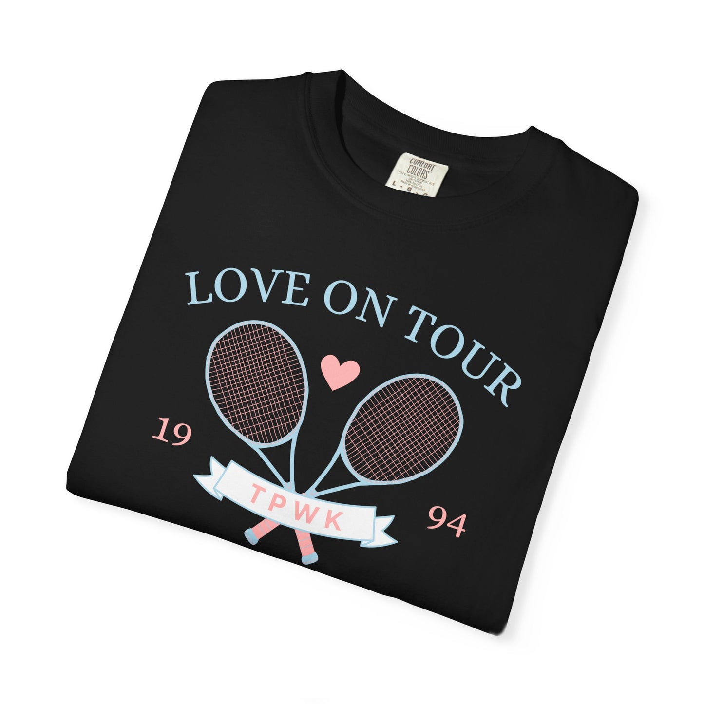 Love On Tour Tennis Club Comfort Colors Tee