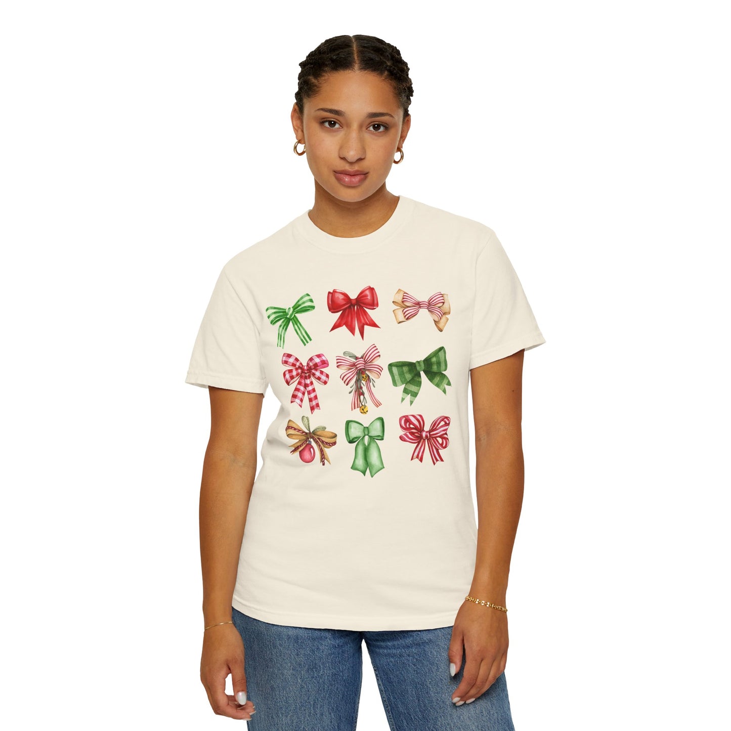 Christmas Bows Comfort Colors Tee