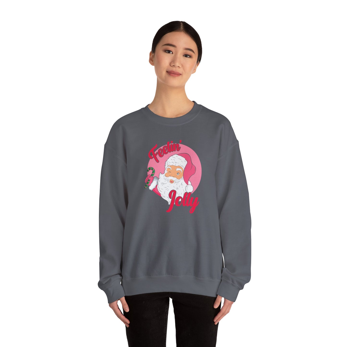 Feelin' Jolly Santa Crewneck Sweatshirt