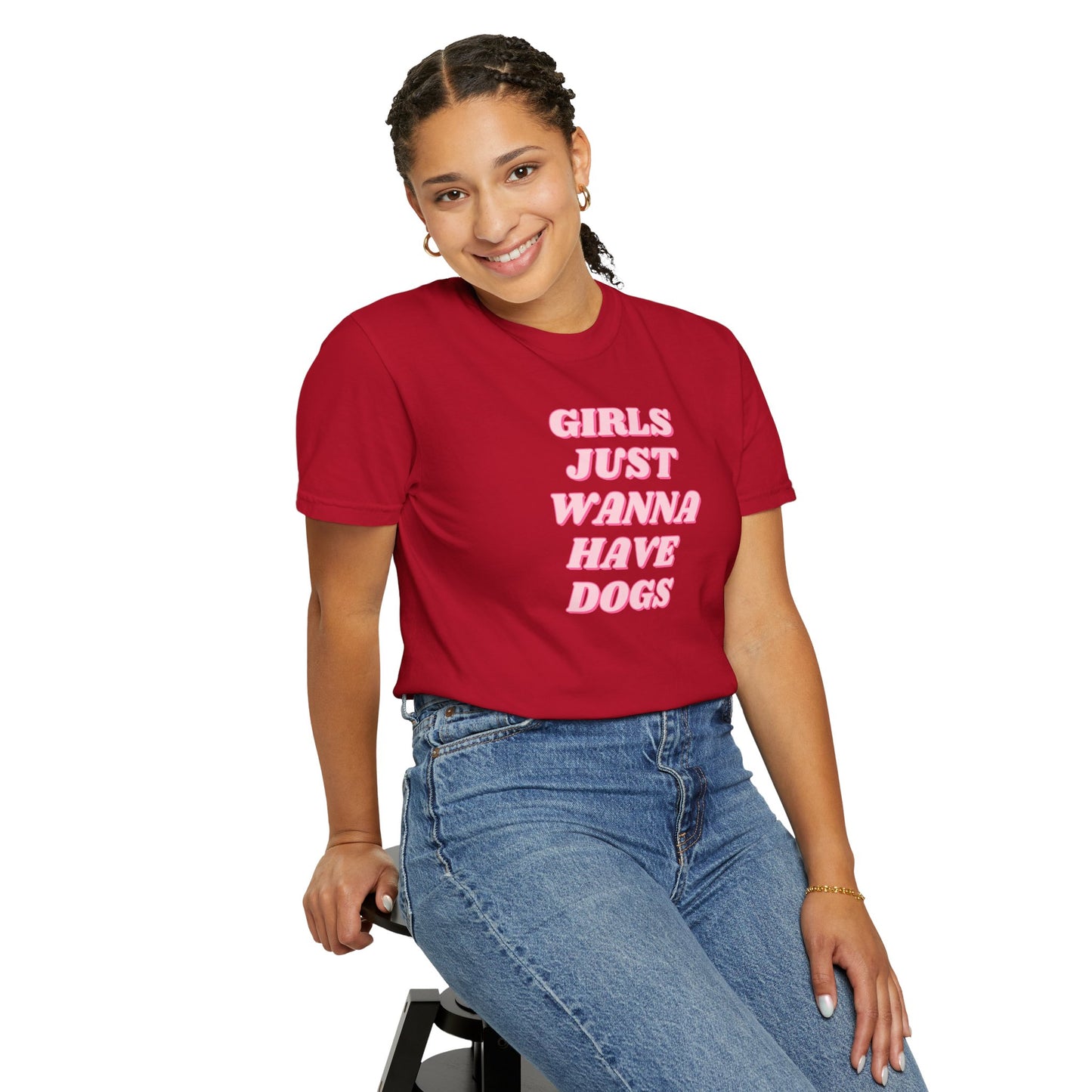 Girls Just Wanna Have Dogs Comfort Colors Tee