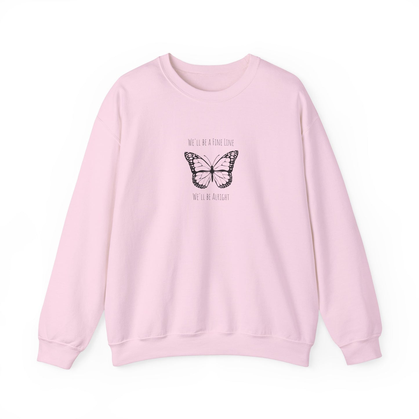 Fine Line Butterfly Unisex Crewneck