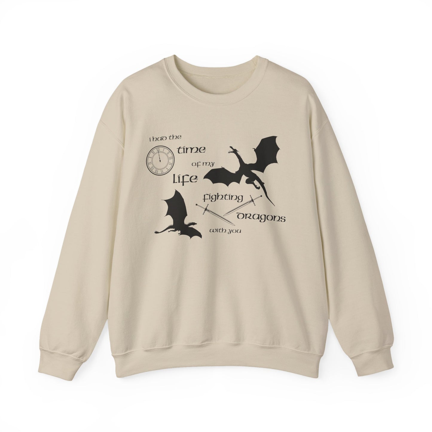 Fighting Dragons With You Crewneck Sweatshirt
