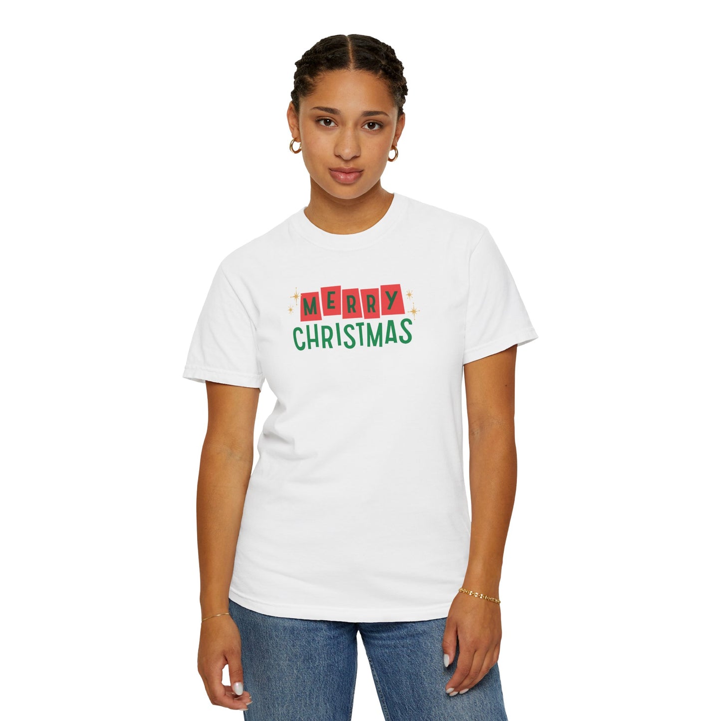 Retro Merry Christmas Comfort Colors Tee