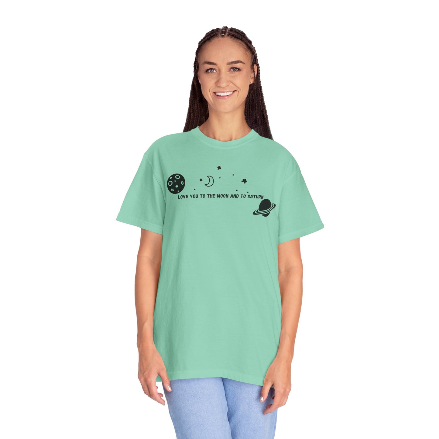Love You to the Moon and to Saturn Comfort Colors Tee