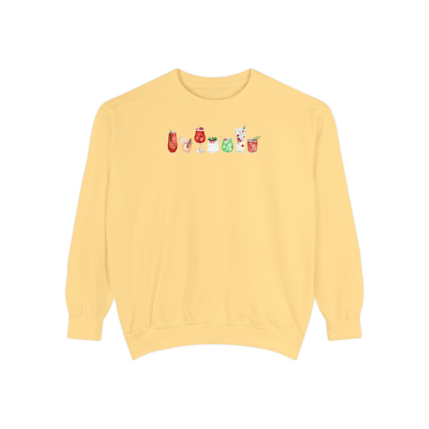 Christmas Cocktails Comfort Colors Sweatshirt