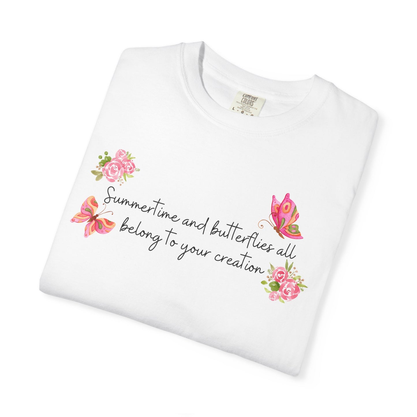 Summertime & Butterflies Comfort Colors Tee
