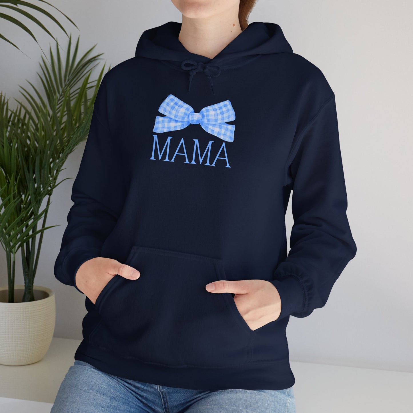 Mama Bow Blue Unisex Hoodie